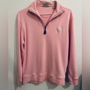 Pebble Beach Pink Half-Zip Sweater